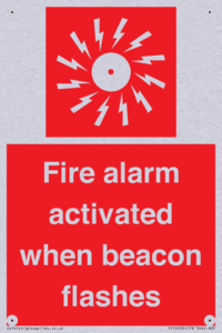 Fire alarm activated when beacon flashes